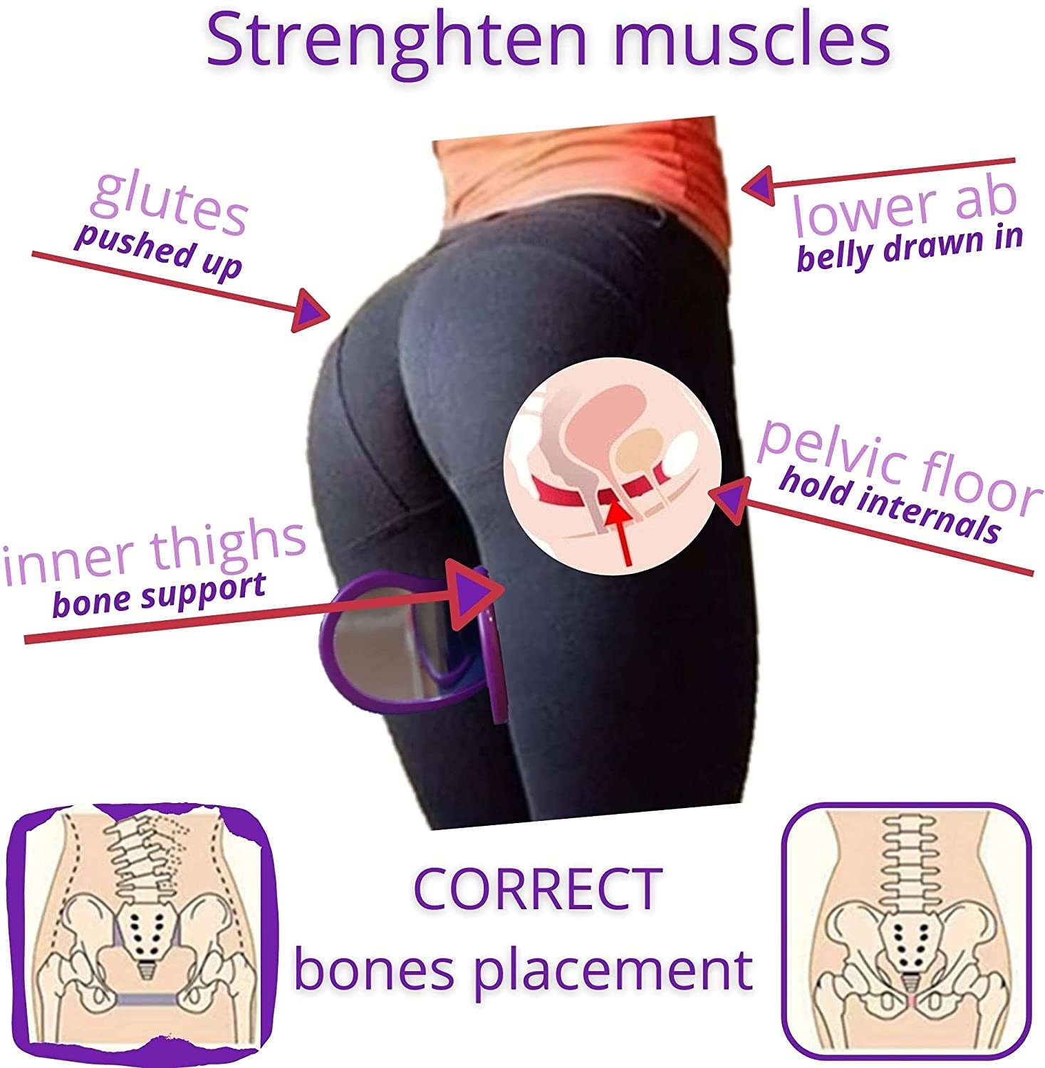 Super Kegel Exerciser Pelvic Floor Muscle Inner Thigh Hip Trainer Buttock Lift 