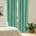 thumbnail image 2 of Ambesonne Tropical Window Curtains, Leaves Seaweed Sea Plants, Each 28" W x 63" L, Azure Blue Green, 2 of 4