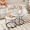 White, variant on Nesting Coffee Table Set of 2, 27.6 Inch Round Coffee Table with Marble Top & Metal Frame, End Table Side Tables for Living Room Bedroom, Black