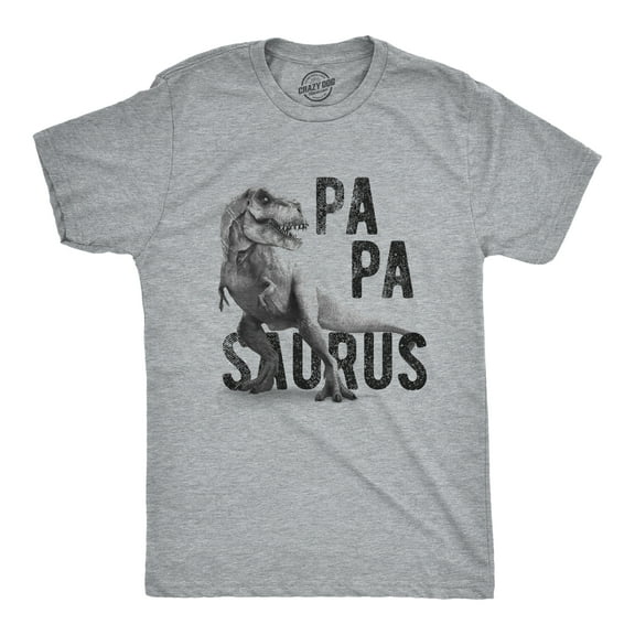 Mens Papasaurus T Shirt Funny Trex Dinosaur Fathers Day Graphic Novelty Tee Graphic Tees