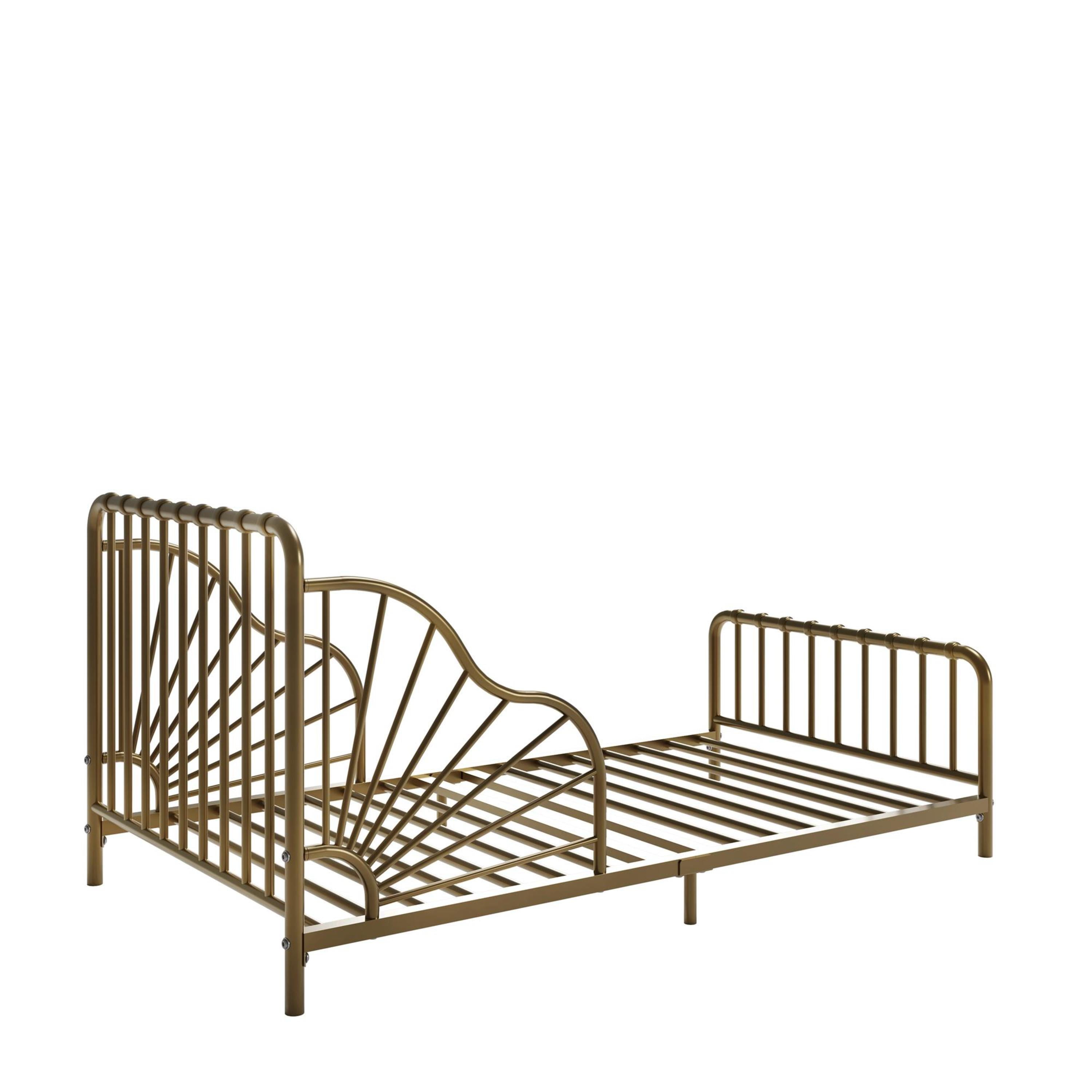 Little Seeds Quinn Whimsical Metal Toddler Bed, Gold
