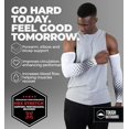 thumbnail image 2 of Tough Outdoors Unisex Sports Compression Arm Sleeves, S, White, 2 of 7