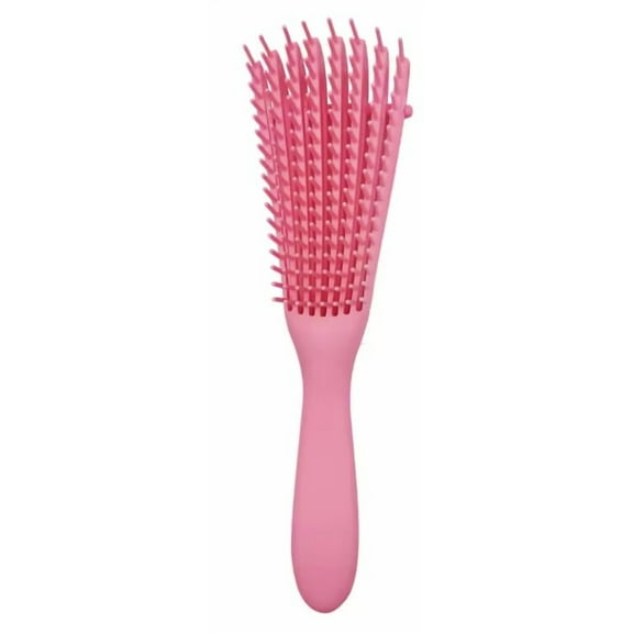 Detangling Hair Brush Adjustable Hair Styling Plastic Curly Hair Brushes (Pink)