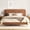 King(Brown), variant on Leumius Full Bed Frame,Upholstered Platform Bed Frame with Height-Adjustable Headboard,Sturdy Frame,Quiet Design,Easy to Assemble,Brown