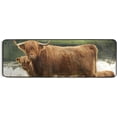 thumbnail image 5 of Dreamtimes Cattle Highland Cow Meadow Hallway Runner Rug 2'x6' Kitchen Rug with Rubber Backing Animal Non Slip Entryway Rug Runner Washable Soft Area Rug for Hallway Bedroom Kitchen Decor, 5 of 6