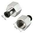 thumbnail image 2 of Push to Connect Tube Fitting Adapter,6mm Tube OD x 1/2PT Female Straight Pneumatic Connecter Pipe Fitting 2pcs, 2 of 3