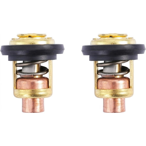 75692Q2 Thermostat Kit for Mercury Marine 135HP 150HP 175HP 200HP V6 143 Degree Replace for GLM 13340, 2 PCS