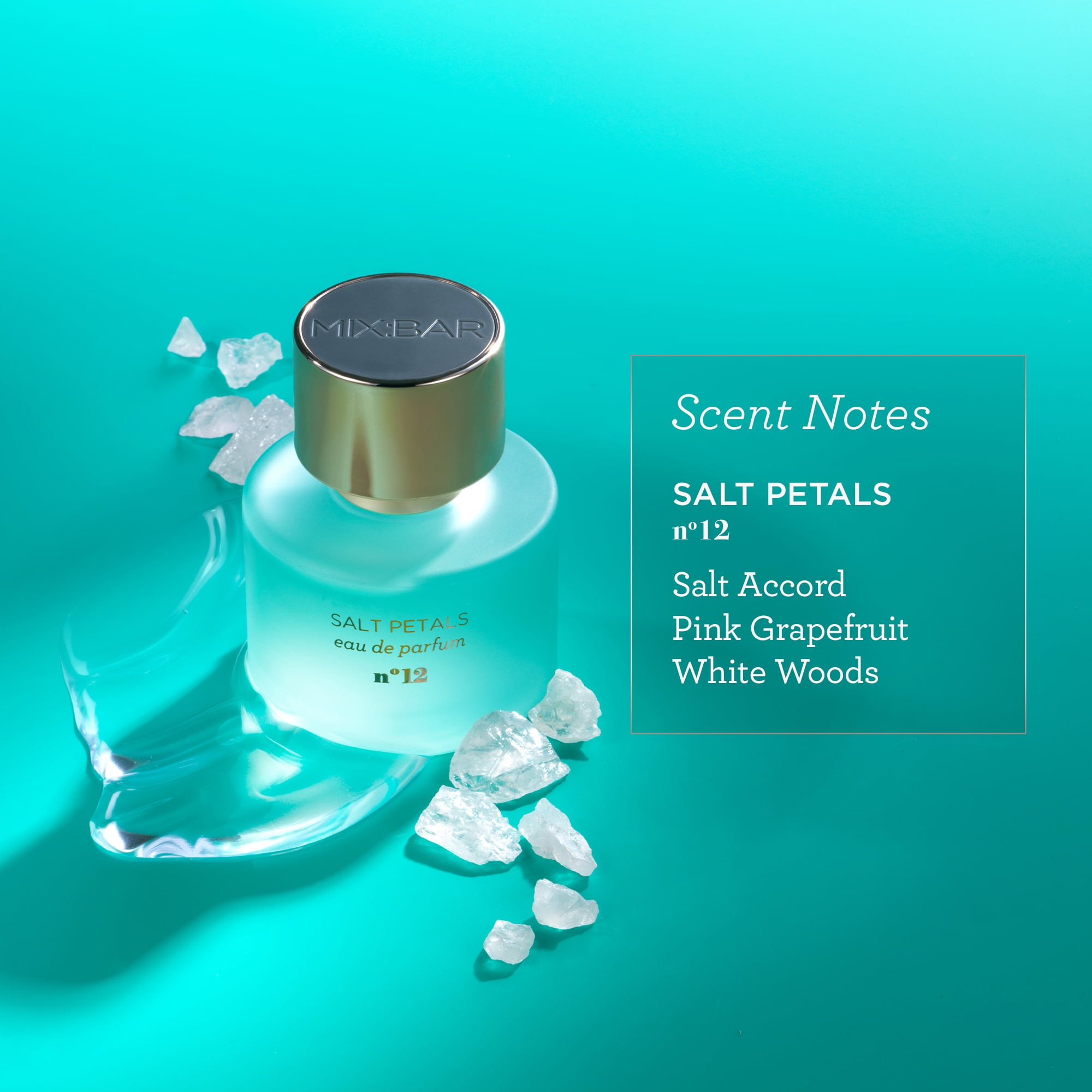 MIX:BAR Salt Petals Perfume, Fragrance for Women, 1.7fl oz