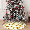 thumbnail image 5 of Sikiie Vintage White Polka Dot Sunflower 30-48 inches {designName} Print Christmas Tree Skirt Snowman Xmas Tree Skirt with Edge Christmas Decorations for Holiday Party30", 5 of 7