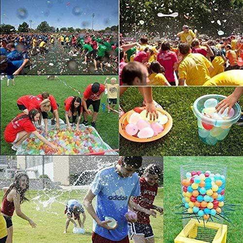 FEECHAGIER Water Balloons for Kids Girls Boys Balloons Set Party Games Quick Fill 444 Balloons 16 Bunches for Swimming Pool Outdoor Summer Fun PV1