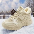 thumbnail image 6 of XIMIN Women's Fashion Comfort High-Top Sport Durable Thick Sole Lace-Up Platform Sneakers Casual Running Walking Shoes Winter Snow Boots Warm Sneaker, 6 of 7