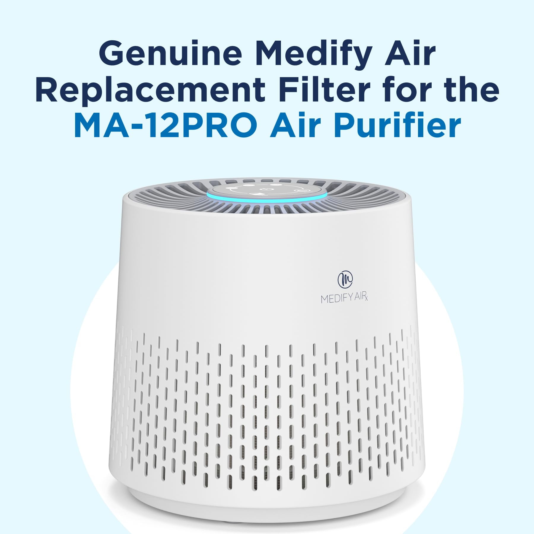 Medify MA-12 PRO Genuine Replacement Filter for Allergens, Smoke, Wildfires, Dust, Odors, Pollen, Pets | 3 in 1 with Pre-filter, True HEPA H14 and Activated Carbon for 99.99% Removal | 1-Pack