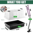 thumbnail image 2 of Seed Starter Tray with DomeSets XL Cell Seedling Trays(Total Cells) Plant Germination Tray with Humidity Vented Lid and Base Mini Propagator Plant house for Seed Growing, 2 of 8