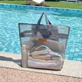 thumbnail image 6 of AUNVITO Mesh Net Beach Tote Bag, Large Capacity Ventilated Sand-Proof Shoulder Handbag for Summer Swimming Travel Outdoor, 1pc, 6 of 7