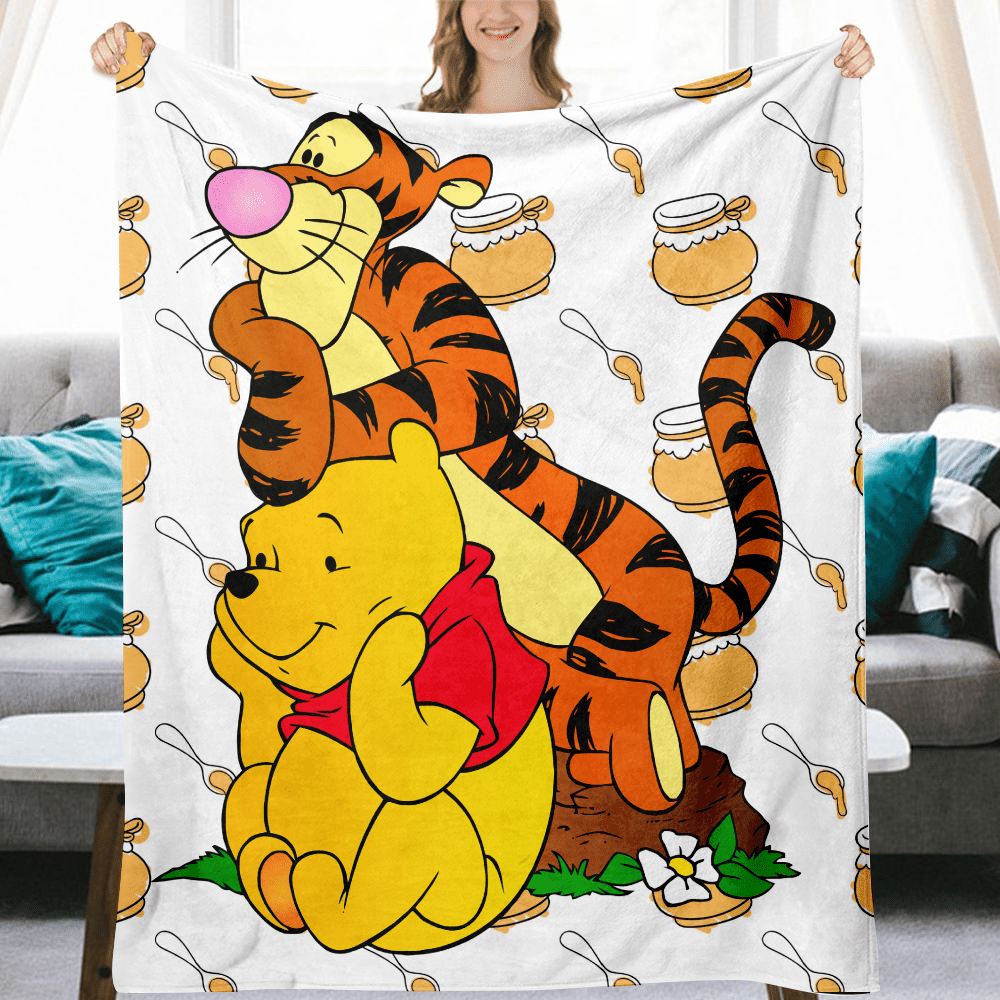 Winnie the Pooh Kids Classic Throw Blanket Ultra Soft Throw Blankets Plush for Xmas Birthday Blanket Gifts 59x79inch 150x200cm
