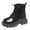 Z2-Black, variant on Quealent Girls Ankle Boots for Toddler/Little Kids - Black, Suede, Zipper, Low-Top, Flat Heel, Casual Black for Size 3