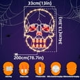 thumbnail image 5 of 13.3" Halloween Decorations Window Silhouette Holiday Displays, Light Up Halloween Window Lights, Lighted Skull for Party Home Tabletop Halloween Ornamet (Halloween Skull), 5 of 5