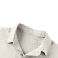 thumbnail image 5 of Bxsruta Men's Pullover Shirts Long Sleeve Half Button Down Tops with Pockets Textured Casual Workwear, 5 of 7