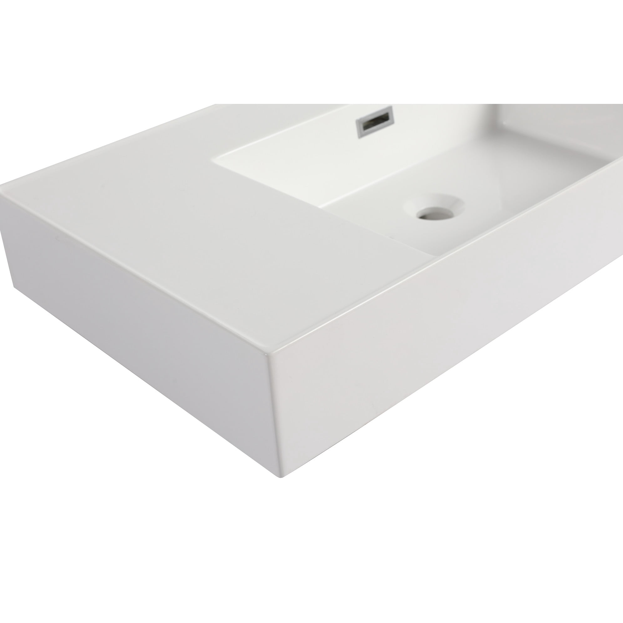 36" Resin Sink For Bathroom - , Elegant Vanity Top Basin Long-lasting, Robust