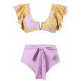 thumbnail image 4 of Maillot de Bain une Pièce pour Femmes avec Jupe Bikini Maxi, Ensemble Tankini à Imprimé Floral, 4 of 8