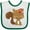 White and Green, variant on Inktastic Spring Animals, Cute Squirrel, Colorful Flowers Boys or Girls Baby Bib
