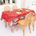 thumbnail image 3 of JINSIJU Christmas Table Cloth Cartoon Tableware Santa Claus Print Table Cover Decoration, 3 of 3