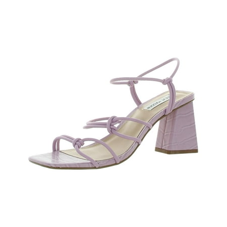 

Steve Madden Womens Brigitte Embossed Covered Heel Strappy Sandals