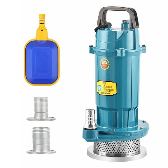 1HP Sump Submersible Pump, 4500 GPH Flow Rate & 49.2ft Elevation Submersible Pump, Dirty Water Utility Pump with Float and 10ft Power Cord for Pool, Pond, Garden and Basement