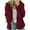 Wine, variant on Brilliant Womens Coats Plus Size Winter Fashion Womens Warm Faux Coat Jacket Zipper Solid Long Sleeve Outerwear clearance clothes under $25.00