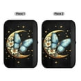 thumbnail image 6 of Uorisanigo Blue Butterfly Seatbelt Covers Facecloth 2 PCS Car Seat Belt Pads Cover Soft and Comfortable Moon Star Seat Belt Cover Shoulder Strap Pads for Car Interior Accessorie, 6 of 7