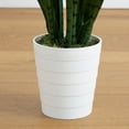thumbnail image 5 of Nearly Natural 3ft. UV Resistant Artificial Sansevieria Plant in White Decorative Planter (Indoor/Outdoor), 5 of 7