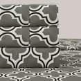 thumbnail image 1 of 100% Brushed Microfiber Wrinkle Resistant Trellis Sheet Set Grey / Queen, 1 of 1
