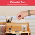 thumbnail image 3 of Wooden Desk Organizer, Large Capacity Diy Office Supplies Storage Box File Rack Paper Holder Sorter (cherry Wood), 3 of 5