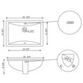 thumbnail image 3 of American Imaginations 20.75-in. W CUPC Rectangle Bathroom Undermount Sink Set In White - Black Hardware - Overflow Drain Incl. AI-31783, 3 of 7