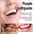 thumbnail image 5 of ¡Compre 2 y obtenga 3! Pasta de dientes púrpura para blanquear los dientes, limpia profundamente el sarro, las manchas de los dientes y el olor de la boca, pasta de dientes para el aliento fresco, 5 of 5