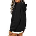 thumbnail image 7 of Smsaxvxz Half Zipper Oversized Sweatshirts for Women Casual Long Sleeve Shirts Solid Pullover Tops Fashion Fall Outfits Black 2XL, 7 of 7