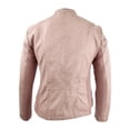 thumbnail image 2 of Style & Co. Womens Faux Leather Perforated Jacket Pink L, 2 of 3
