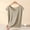 Army Green, variant on Women's V Neck Cap Sleeve Loose Fit Top Lightweight Breathable Stretch Basic Layering Shirt Comfy Sleepwear Pajama Blouse L-4XL White