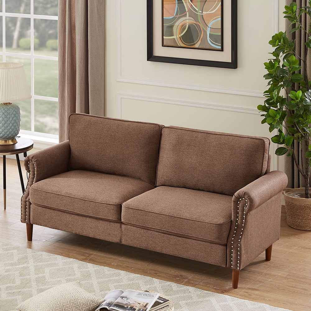 Kepooman Modern 2 Piece Sofa and Loveseat Set for Living Room Bedroom Office, Brown Kepooman Modern 2 Piece Sofa and Loveseat Set for Living Room Bedroom Office, Brown