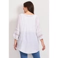 thumbnail image 2 of Avenue Women's Plus Size Pintuck Lace Peasant Top, 2 of 2