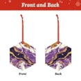 thumbnail image 2 of KLL Purple Gold Marble Swirls Pattern Acrylic Christmas Ornaments,1 PCS Xmas Tree Decor with Ribbon 3" Christmas Décor Christmas Pendant for Hanging on Tree & Party Favors-Hexagon, 2 of 7