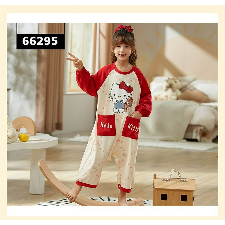 冬の感謝セール Kitty Hello Children Kigurumi Pajamas Cartoon Anime Sanrio Dance