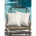 thumbnail image 4 of Waterproof Outdoor Throw Pillows with Inserts 16"x16" Set of 2, Cream Striped Soft Decorative Pillowcases for Couch Bedroom, Modern Farmhouse Cream White Stripes Pillow Covers for Sofa Living Room, 4 of 8