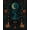 Gold, Pattern 5, variant on ODIKA 8'x10' Washable Area Rug Dark Teal Gold Moonlit Castle Scene Intricate Gothic Design with Pumpkins for Living Room, Under Sectional, Family , Durable, Non-Slip