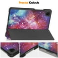 thumbnail image 4 of Galaxy Tab A9 Case, Allytech Trifold Multi Angle Viewing Stand Smart Cover Auto Sleep Wake Flip Folio Lightweight Slim Case for Galaxy Tab A9 8.7 Inch 2023 Model Tablet (X110/X115/X117), Galaxy, 4 of 9