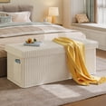 thumbnail image 3 of Gran Otomana Almacenamiento Bolsillo Lateral Plegable Recibidor Pinmoco Beige, 3 of 5
