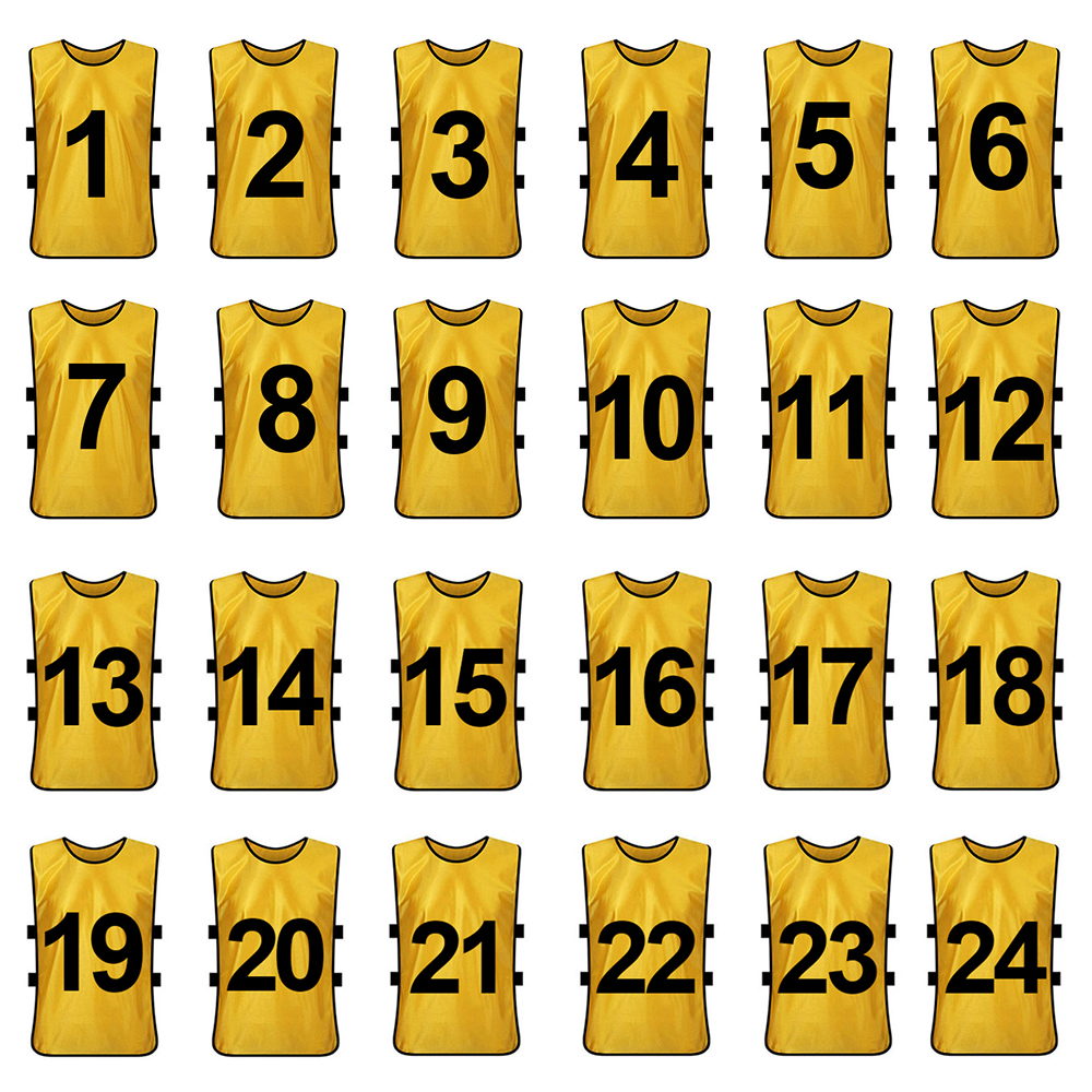 12 Pack Youth YELLOW Blank Scrimmage Vests pinnies bibs by World Sport
