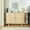 Natural, variant on Wirrytor 31.5" Walnut Half-Moon Accent Storage Cabinet, French Modern Sideboard Buffet with Acrylic Doors for Entryway Hallway Living Room