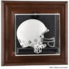 NFL Brown Framed Wall-Mountable Logo Mini Helmet Display Case