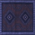 thumbnail image 1 of Ahgly Company Machine Washable Indoor Square Persian Blue Traditional Area Rugs, 4' Square, 1 of 4